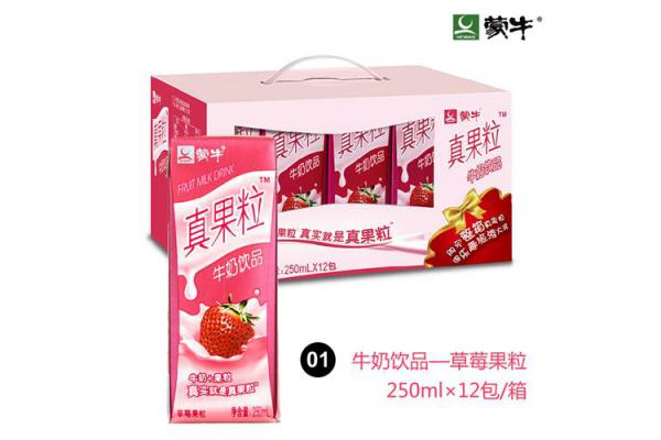 蒙牛真果粒（草莓果粒）250ml*12包
