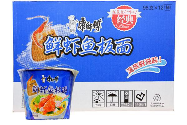 康师傅鲜虾鱼板桶面98g（秒杀价）