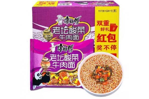 康师傅老坛酸菜牛肉袋面117克