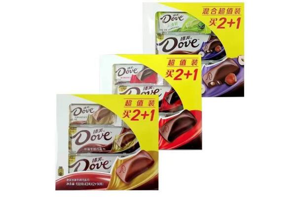 德芙香浓黑巧克力43克（超值装2送1）