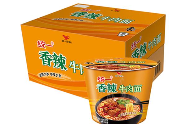 统一*香辣牛肉面107克（桶)