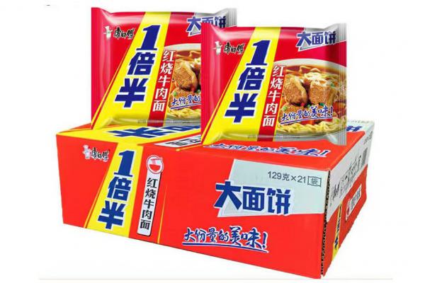 康师傅*1倍半红烧牛肉袋面129g