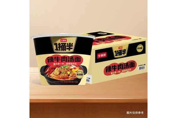 今麦郎*1桶半辣牛肉汤面144g