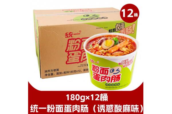 统一粉面蛋肉肠（诱惑酸麻辣）180g