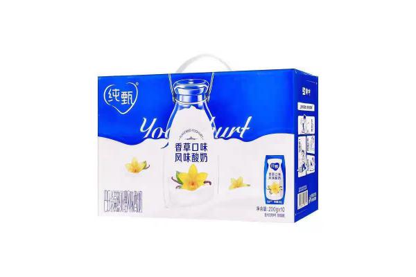 1月*蒙牛纯甄香草味200g*10盒